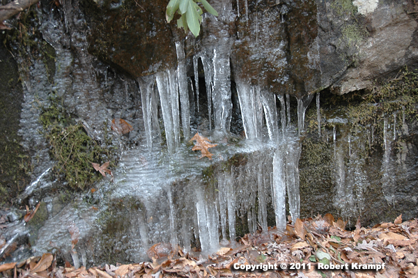 ice on rocks