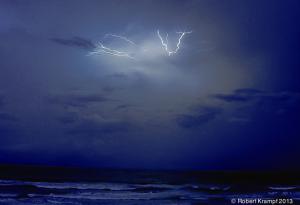 Lightning in clouds